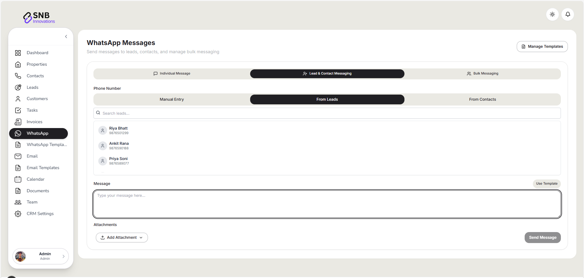 BlinkCRM WhatsApp Integration